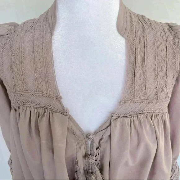 Free People Esme lavender button-up blouse. - Picture 12 of 13